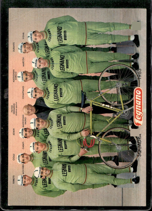 cartolina postcard ciclismo Squadra Legnano 1963