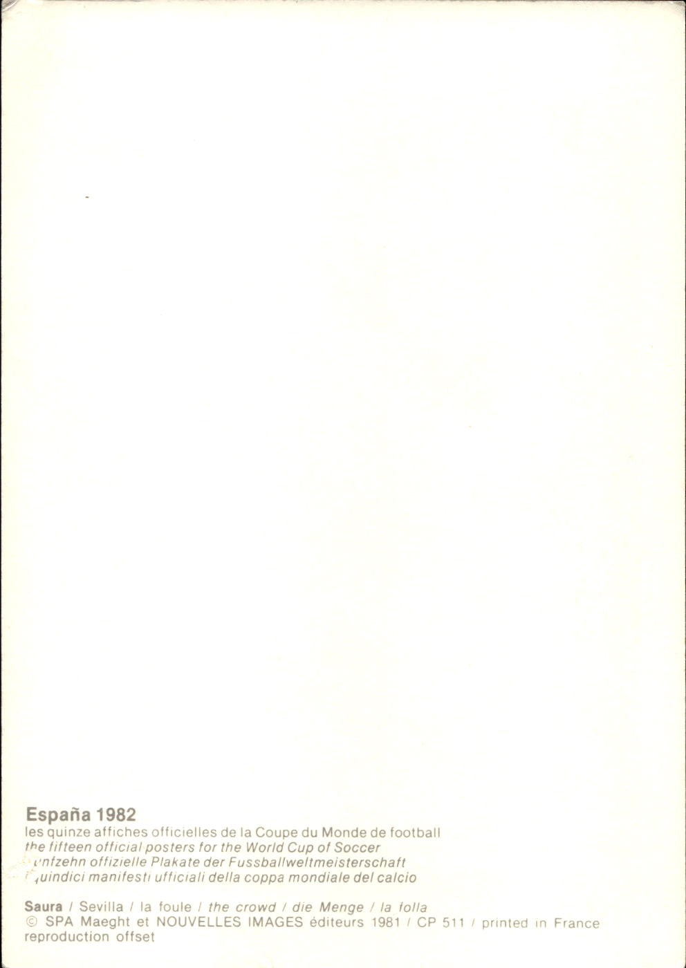 cartolina calciatori Espana 82 Sevillia