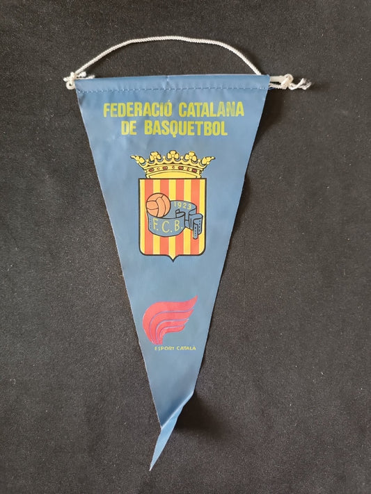 Gagliardetto Pennant Federaci� Catalana de Basquetbol Spagna Vintage