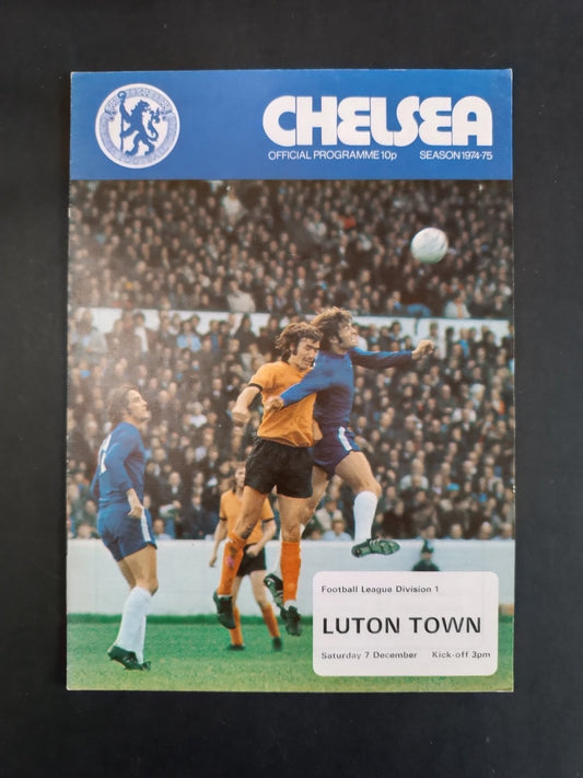 Programma CHELSEA Official Programme anno 1974-75 Chelsea/Luton Town
