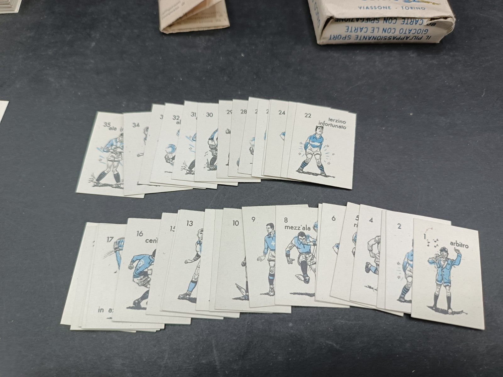 Gioco del calcio Vassone Torino carte mignon