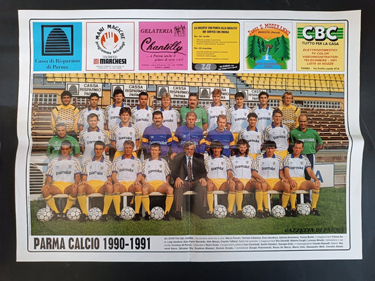 Poster PARMA CALCIO 1990-91 Gazzetta di Parma