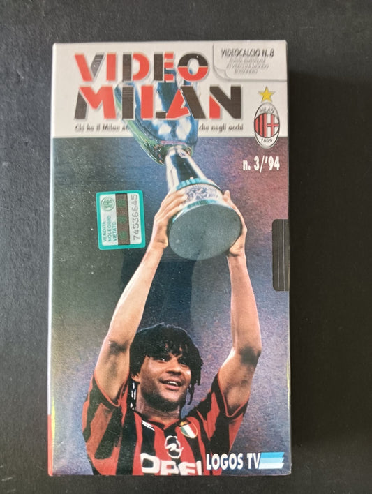 VHS VIDEOCALCIO n 8 VIDEOMILAN n 3 '94 Logos Tv