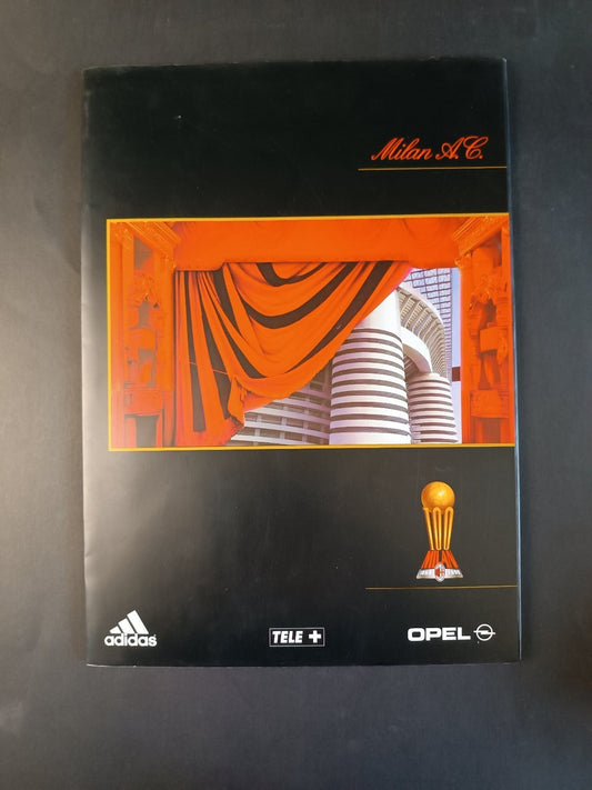A.C.  Milan cartellina Opel Tele + 100 anni