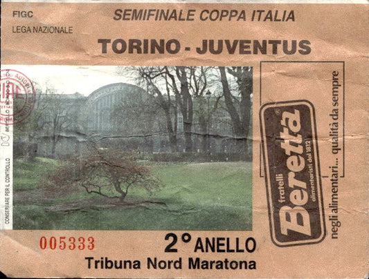 Biglietto stadio Torino-Juventus Semifinale Coppa Italia