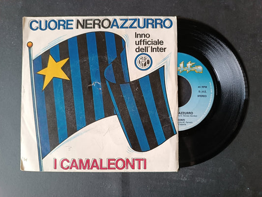 Vinile 45 giri CUORE NEROAZZURRO I CAMALEONTI 001