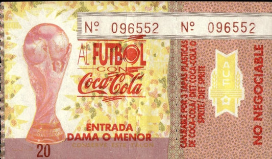 biglietto stadio AL FUTBOL CON COCACOLA N 96552