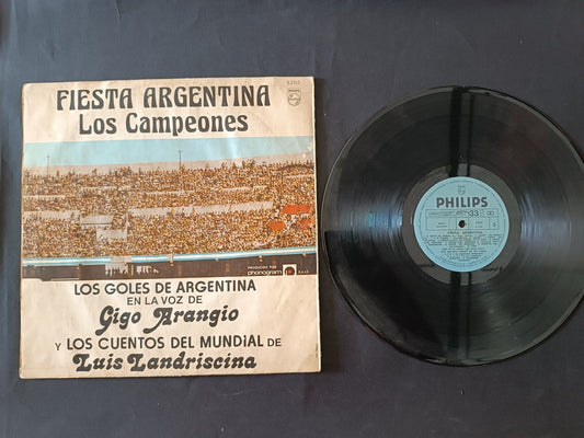 Disco FIESTA ARGENTINA Los Campeones Philips 1982 Mundial