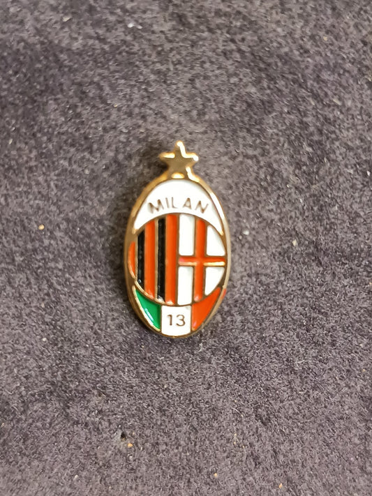old pins Pin Badge Spilla A.C.Milan ovale 13 stella scudetti senza piedino 252