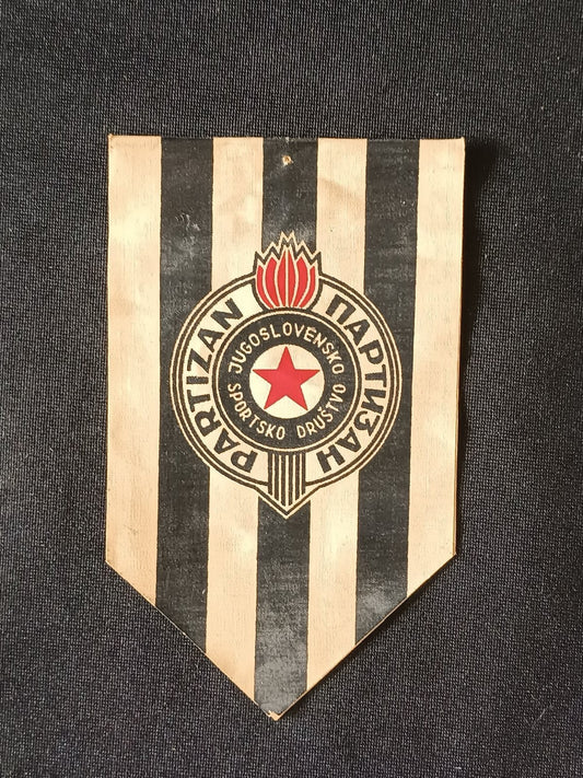 Gagliardetto Pennant FK Partizan Belgrado Jugoslavia Vintage a