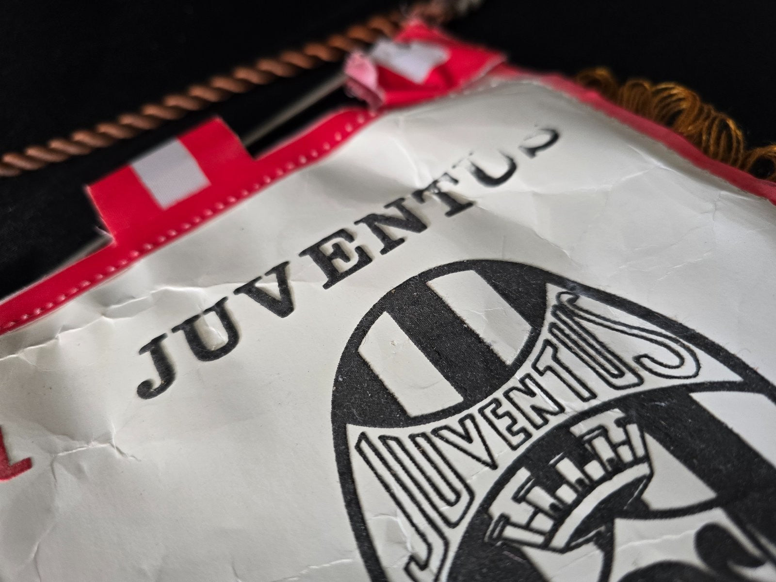 Gagliardetto pennant Juventus vs Liverpool finale coppa Campioni 1989 Hysel