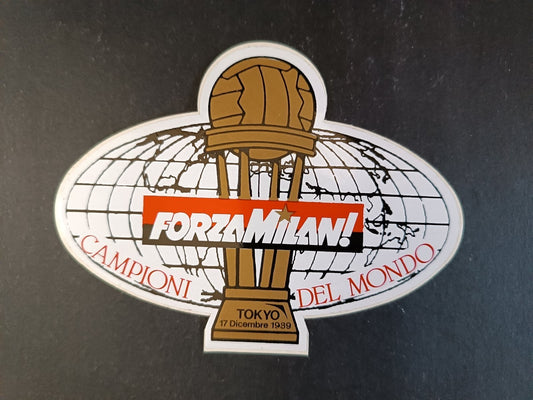 Adesivo MILAN - Forza Milan Tokyo 1989 Campioni del Mondo