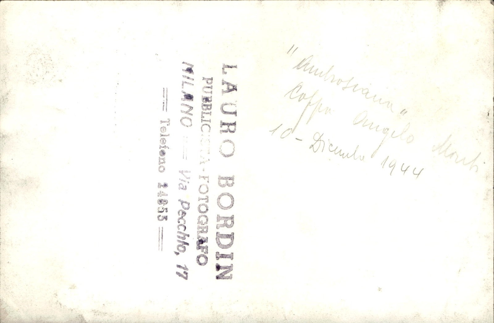 Fotografia coppa Monti 1944 lauro Bordin Ambrosiana Meazza