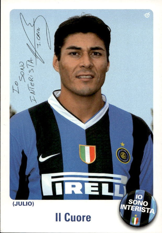 Cartolina calciatore Inter Julio Ricardo Cruz con autografo stampato