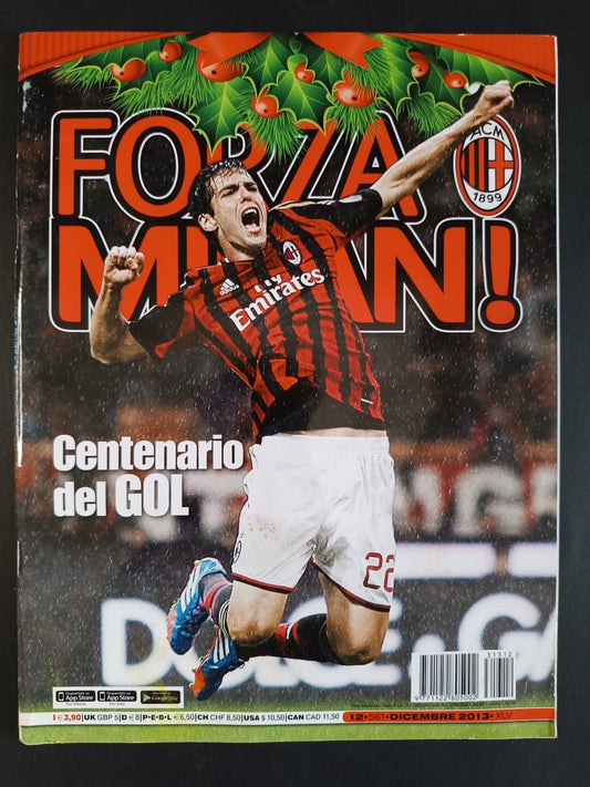 rivista FORZA MILAN - anno 2013 n 12 - Kaka (con poster)