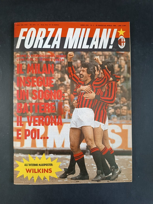 rivista FORZA MILAN - Milan Clubs - anno 1985 n 3 con poster Virdis e Verza