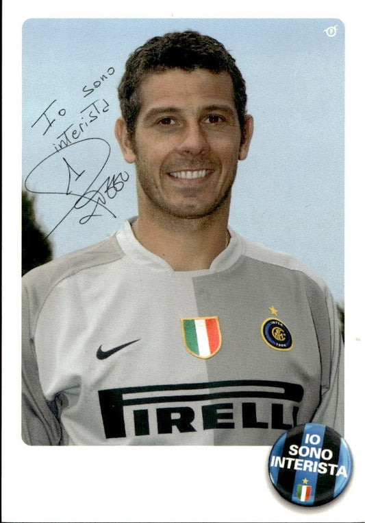 Cartolina calciatore Inter Francesco Toldo con autografo stampato