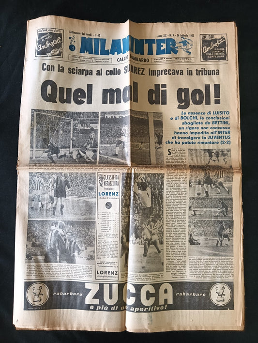 quotidiano MILANINTER numero 9 - 1962 - Bicicli