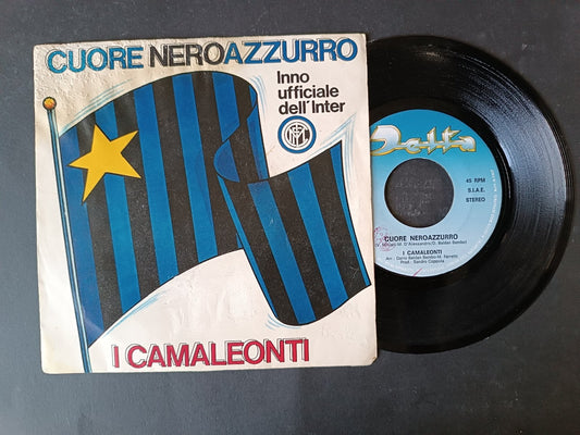 Vinile 45 giri CUORE NEROAZZURRO I CAMALEONTI 002
