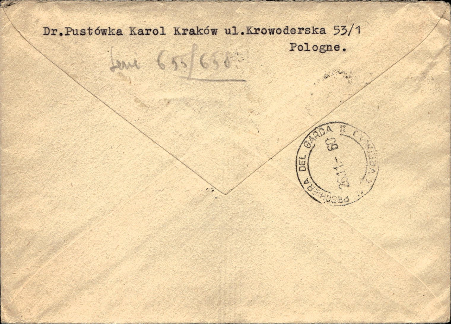 busta primo giorno Krakov 1960