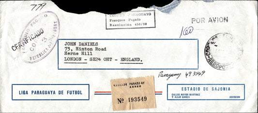 busta primo giorno Paraguay