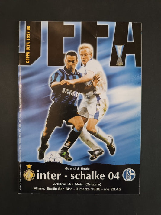 programma INTER -Schalke 04  1998 Coppa UEFA 1997-98