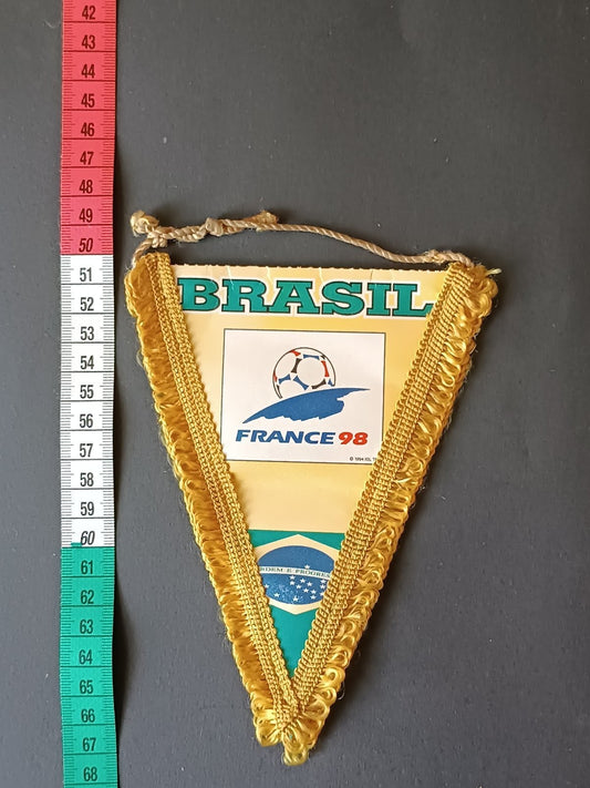 gagliardetto Pennant calcio Brasil France 98