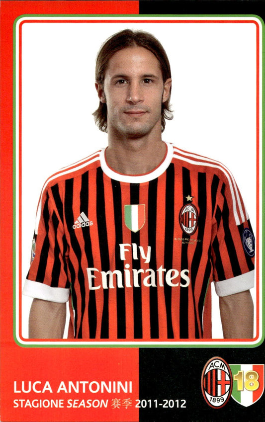 cartolina postcard Calcio Milan 2011-12 - Antonini