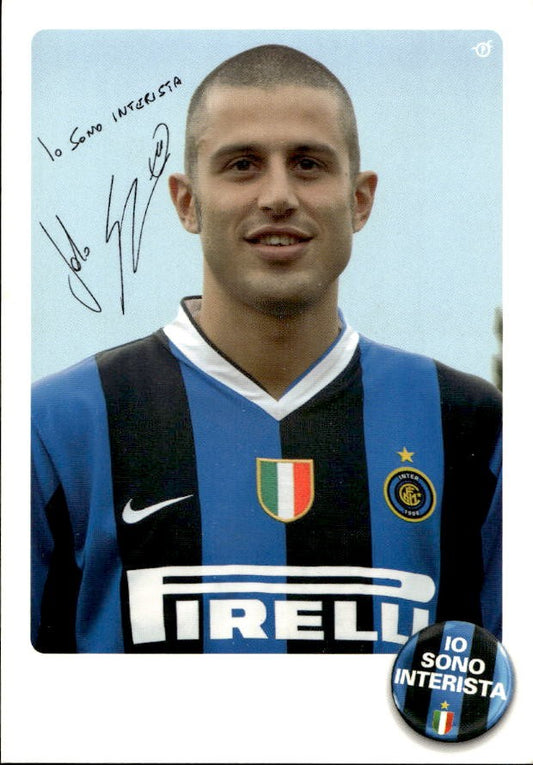 Cartolina calciatore Inter Fabio Grosso con autografo stampato