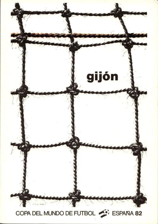cartolina calciatori Espana 82 Gijon