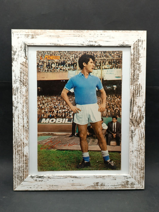 quadro incorniciato con copertina IL MONELLO SIVORI museo San Siro Arisi