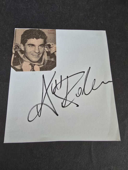 Autografo autograph originale su foglietto Alberto Tomba sci 001
