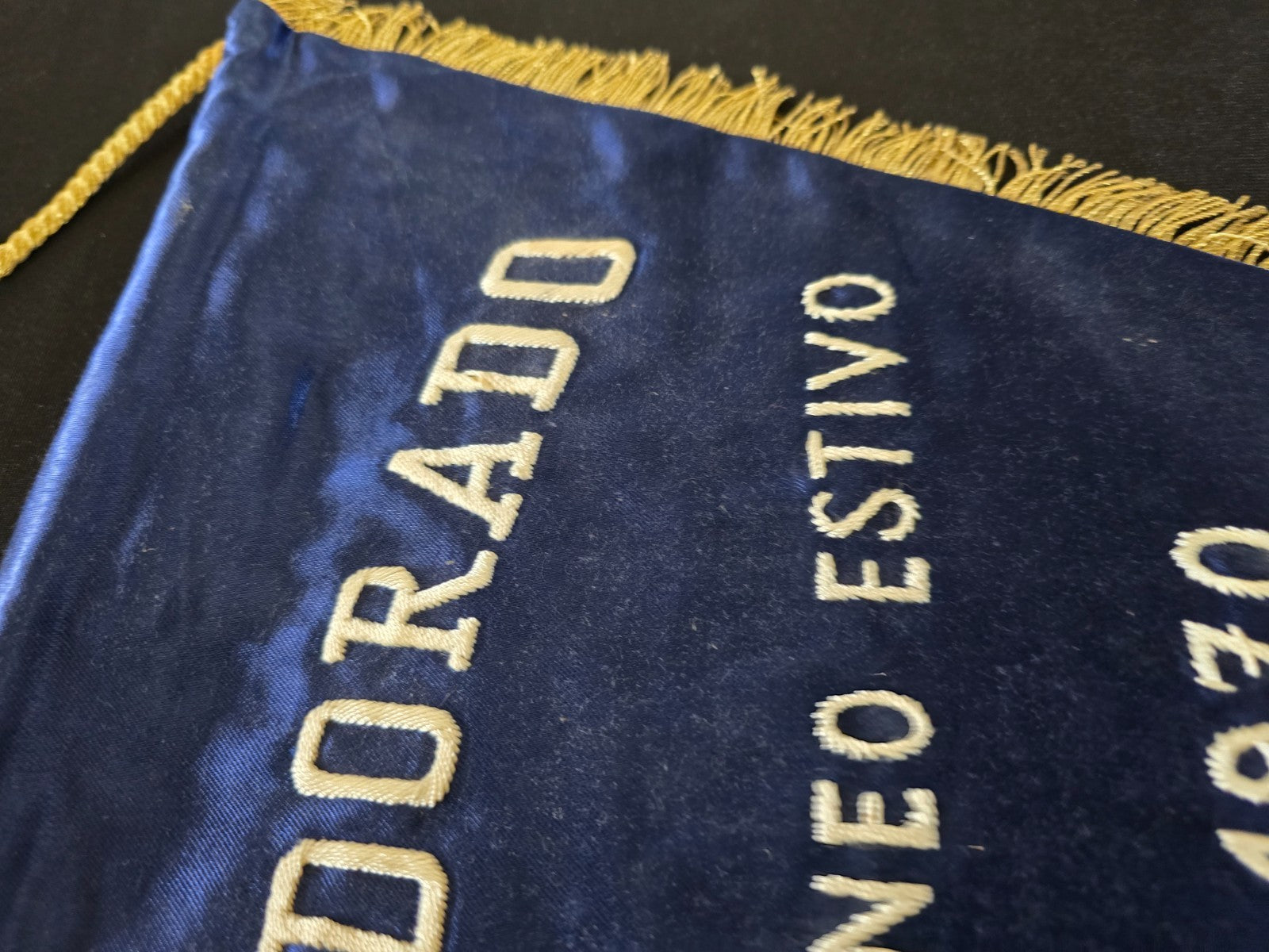 Gagliardetto Pennant RICAMATO ELDORADO BASKET BOLOGNA TORNEO 1970 originale