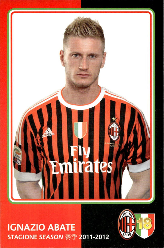 cartolina postcard Calcio Milan 2011-12 - Abate