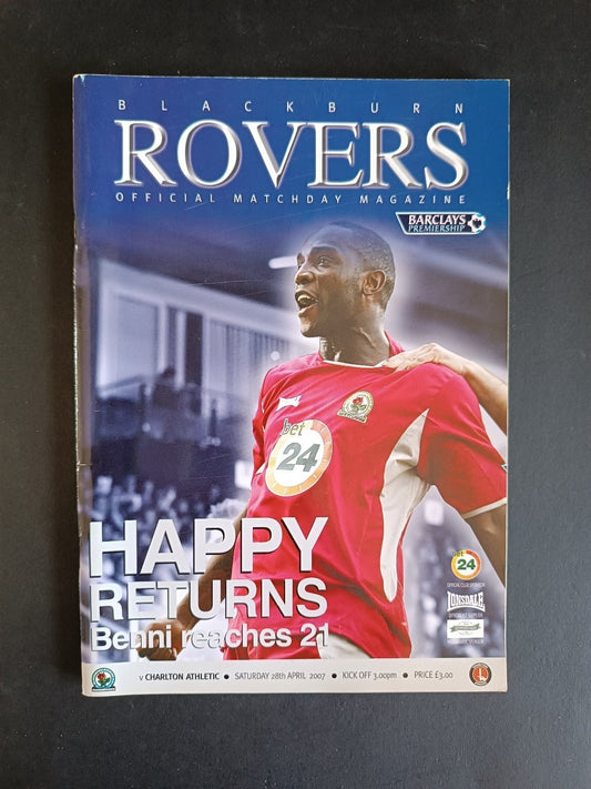 programma calcio Blackburn Rovers vs Charlton Athletic 07