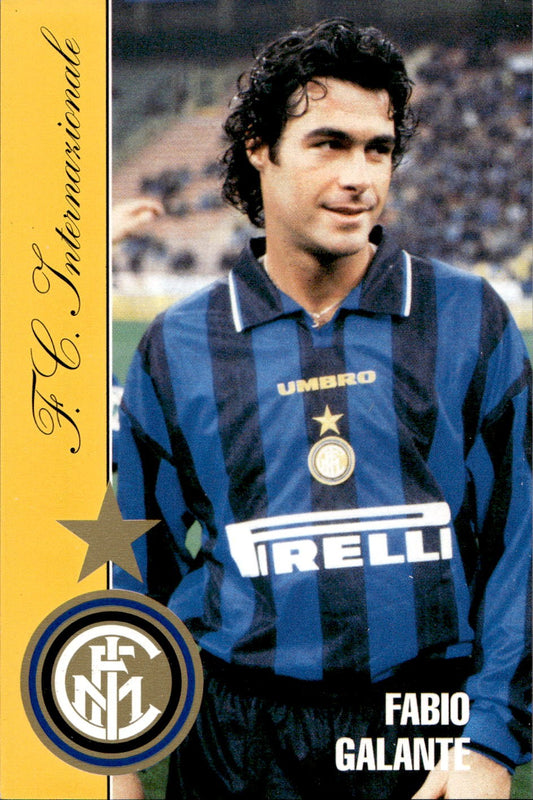 cartolina calciatori Inter Galante