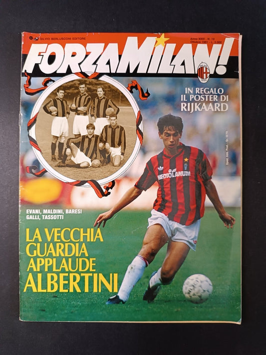 rivista FORZA MILAN - anno 1991 numero 10 Albertini (senza poster)
