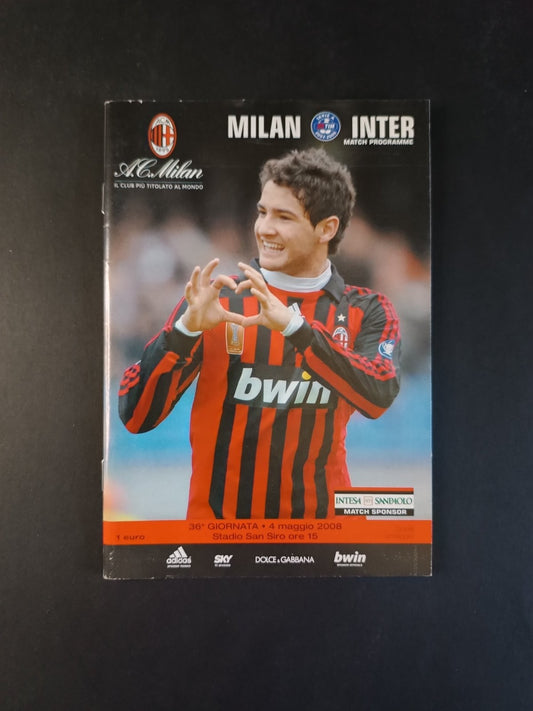 Programma originale  4/5/2007 Milan Inter campionato serie A