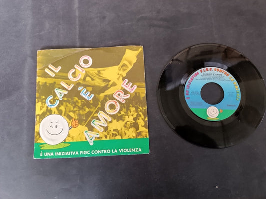 disco 45 giri  Il calcio � Amore FGCI contro la violenza