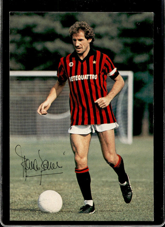 cartolina postcard Calcio Milan Franco BAresi