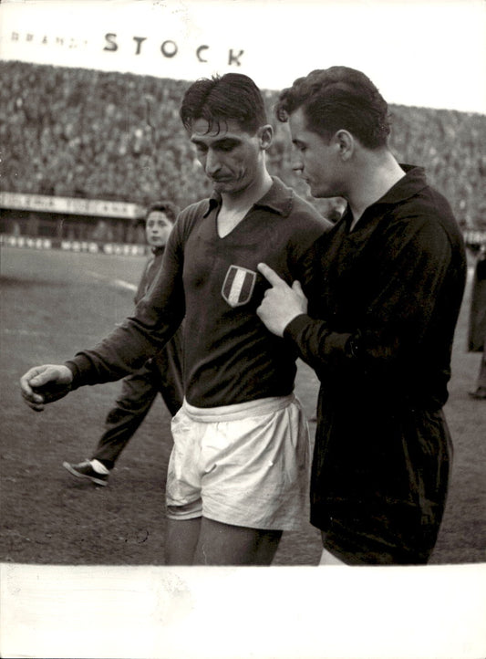 Foto Julinho e Beara 1957 Fiorentina-Stella Rossa