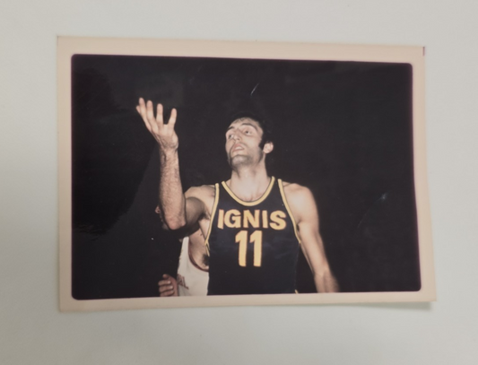 Basket  IGNIS Milano Olimpia foto incontro anni 70 DINO MENEGHIN nr 11