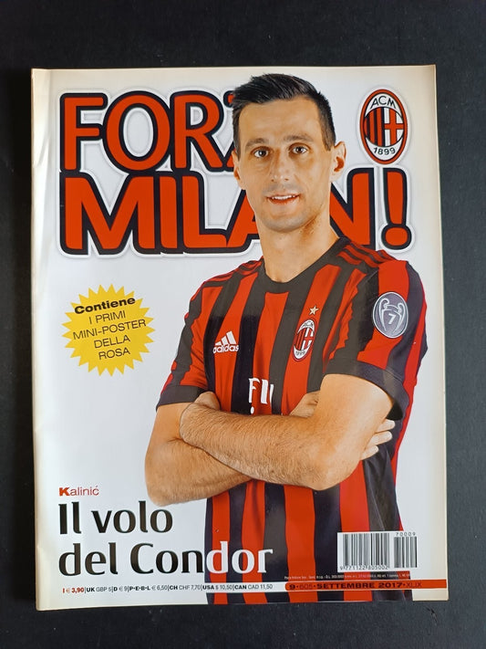 rivista FORZA MILAN - anno 2017 n 9 - Kalinic (con mini poster)
