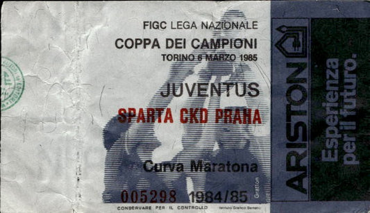 Biglietto stadio Juventus-Sparta Ckd Praha 1984-85 Coppa dei campioni n 005298