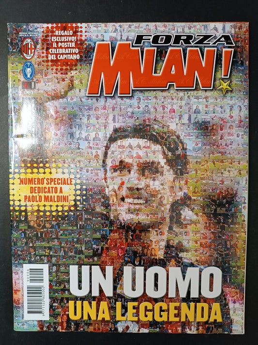 rivista FORZA MILAN - anno 2009 n 6 - Maldini (con poster)