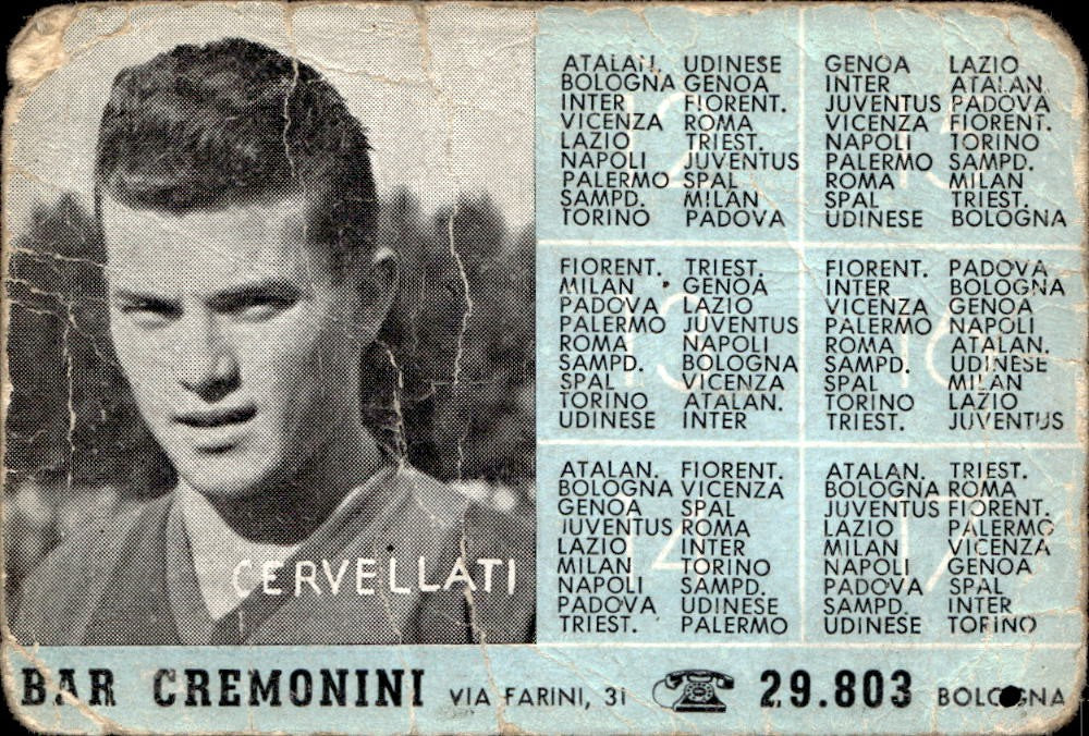 cartolina calciatori Calendario serie A 1956/57
