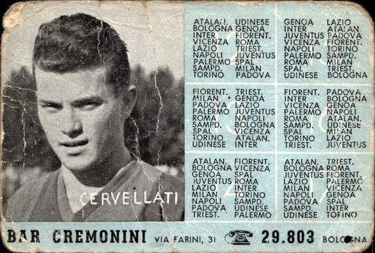 cartolina calciatori Calendario serie A 1956/57