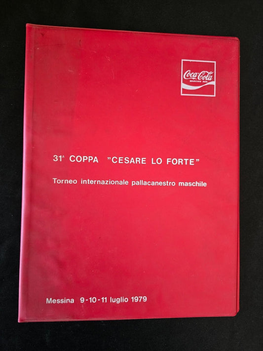 Cartellina stampa originale 1979  torneo Basket Lo Forte Messina Coca Cola
