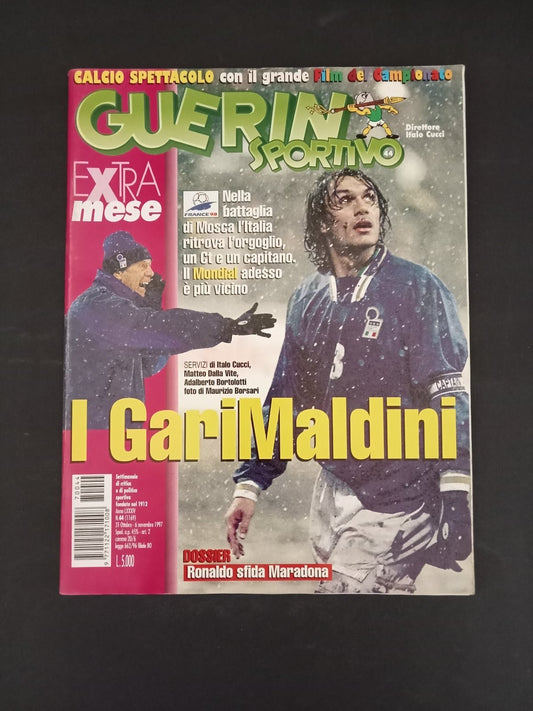 rivista GUERIN SPORTIVO anno 1997 numero 44 - Maldini (con calendario poster)