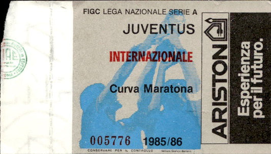 Biglietto stadio Juventus-Internazionale Lega Nazionale Serie A 1985-86